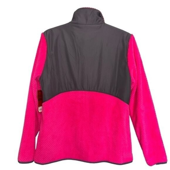 Fila Sport Pink & Black Jacket Womens L Faux Fur Polyester Warm - Picture 2 of 12